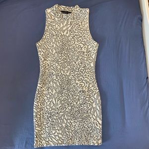 Mock neck bodycon mini dress